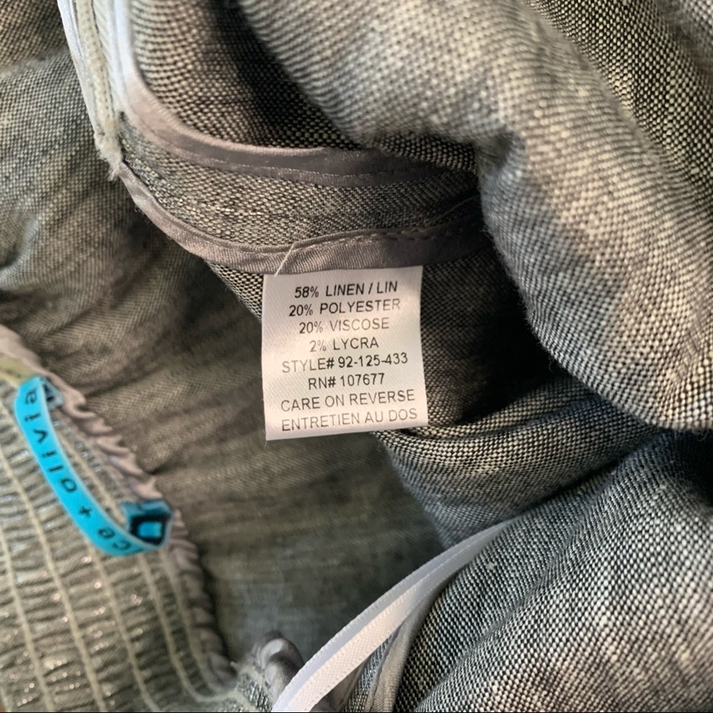 Alice + Olivia Silver Linen Romper - Picture 5 of 7